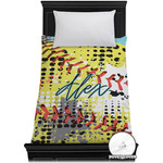Softball Duvet Cover - Twin XL (Personalized)