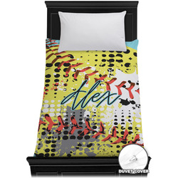 Softball Duvet Cover - Twin XL (Personalized)