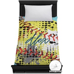 Softball Duvet Cover - Twin (Personalized)