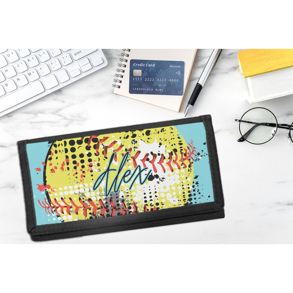 Softball DyeTrans Checkbook Cover - LIFESTYLE