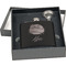 Softball Engraved Black Flask Gift Set
