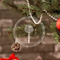 Softball Engraved Glass Ornaments - Round (Lifestyle)