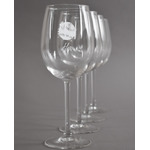 Softball Wine Glasses (Set of 4) (Personalized)