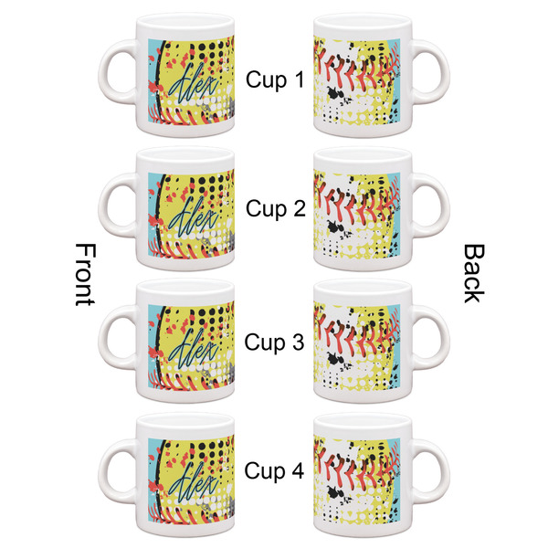 Softball Espresso Cup Set of 4 - Apvl