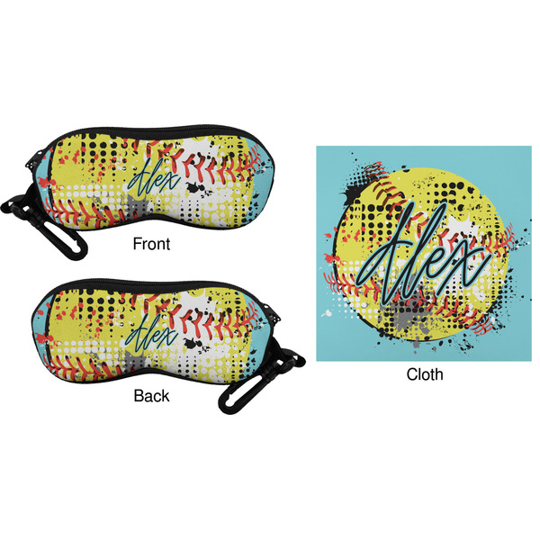 Softball Eyeglass Case & Cloth (Approval)