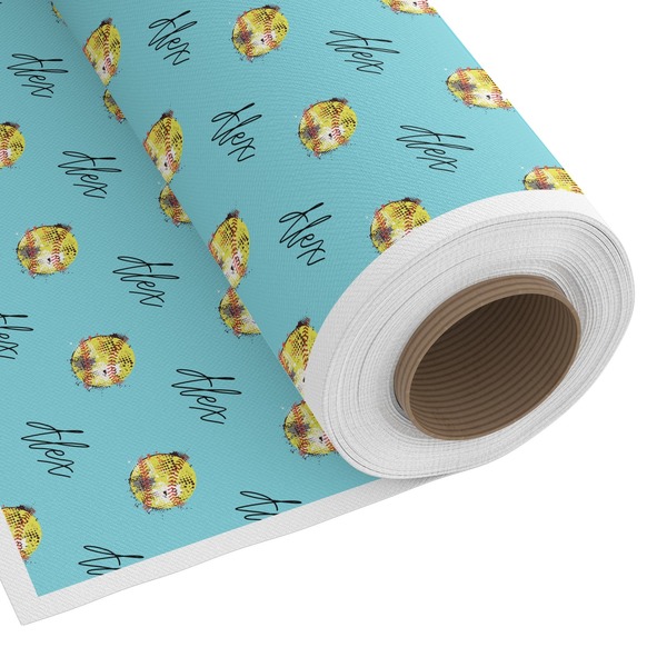 Custom Softball Fabric by the Yard - Spun Polyester Poplin (Personalized)