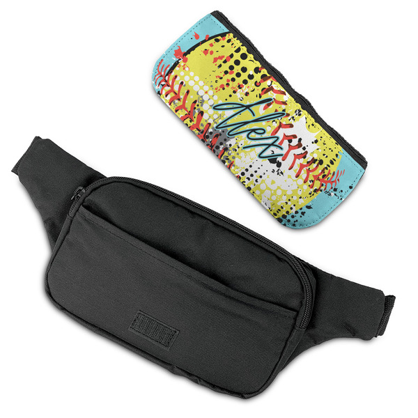 Softball Fanny Packs - FLAT (flap off)