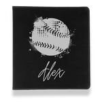 Softball Leather Binder - 1" - Black (Personalized)