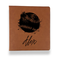 Softball Leather Binder - 1" - Rawhide (Personalized)