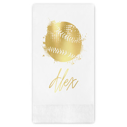 Softball Guest Napkins - Foil Stamped (Personalized)