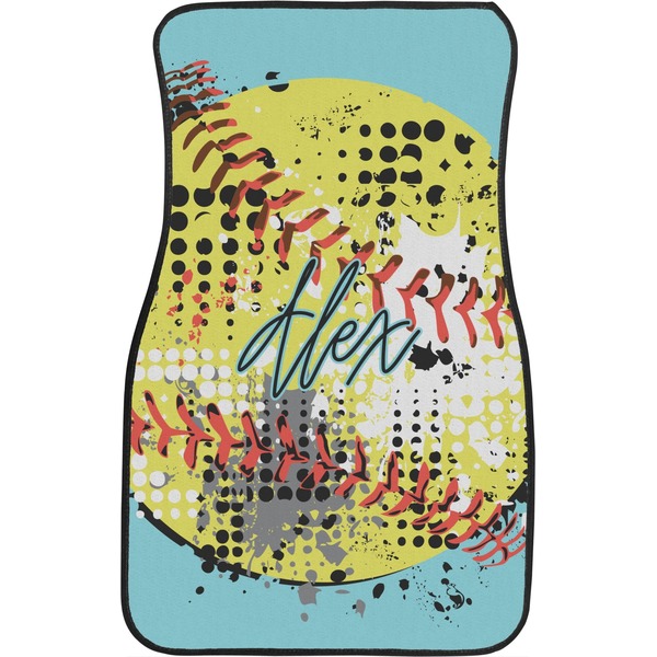 Softball Front Seat Car Mat