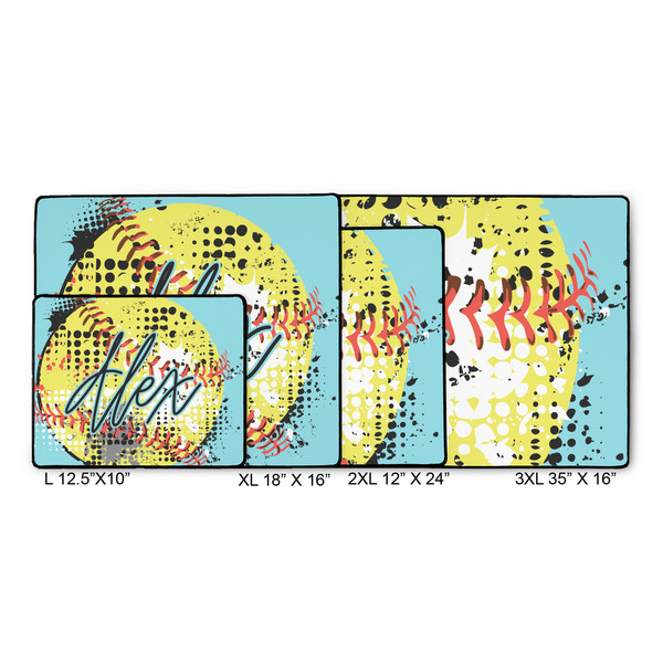 Softball Gaming Mats - SIZE CHART