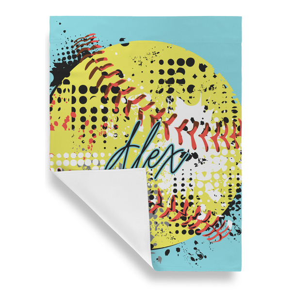 Softball Garden Flags - Large - Single Sided - FRONT FOLDED