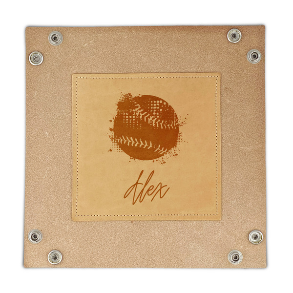 Softball Genuine Leather Valet Trays - FRONT