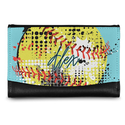 Softball Genuine Leather Women's Wallet - Small (Personalized)