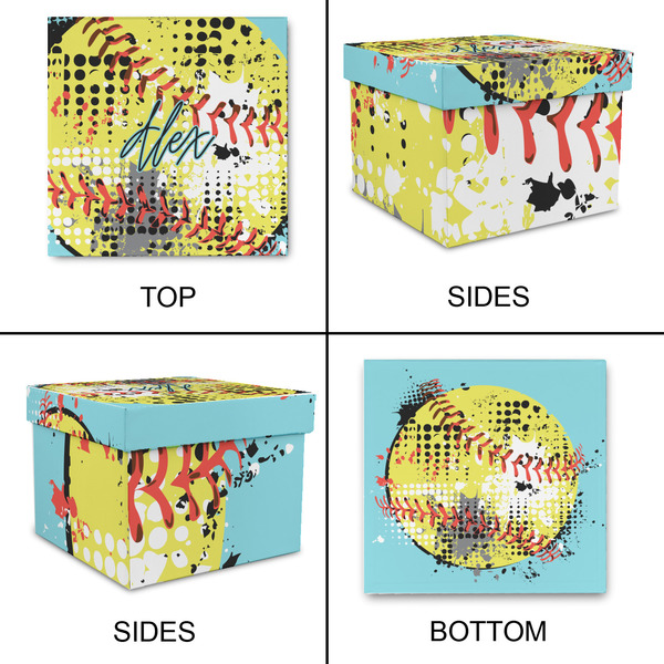 Softball Gift Boxes with Lid - Canvas Wrapped - X-Large - Approval