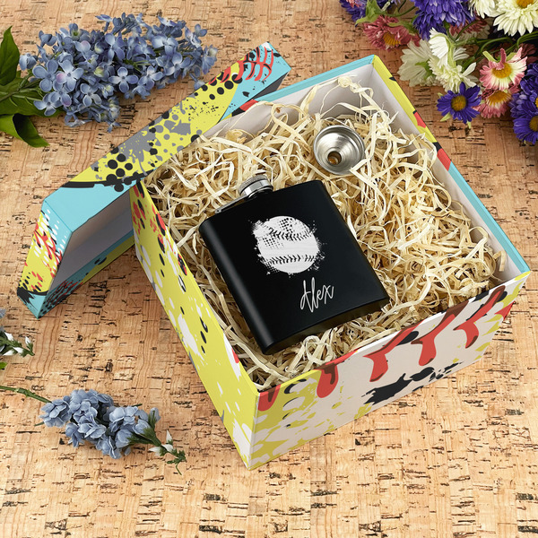 Softball Gift Boxes with Lid - Canvas Wrapped - X-Large - In Context