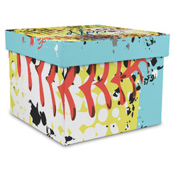 Softball Gift Box with Lid - Canvas Wrapped - XX-Large (Personalized)