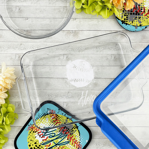Softball Glass Baking Dish - LIFESTYLE (13x9)