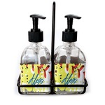 Softball Glass Soap & Lotion Bottle Set (Personalized)