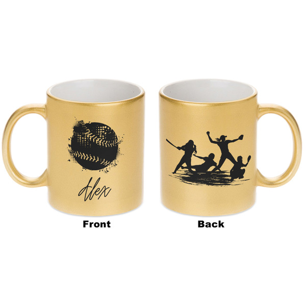 Softball Gold Mug - Apvl