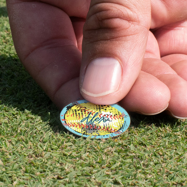 Softball Golf Ball Marker - Hand