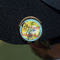 Softball Golf Ball Marker Hat Clip - Gold - On Hat