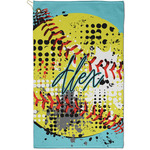Softball Golf Towel - Poly-Cotton Blend - Small w/ Name or Text
