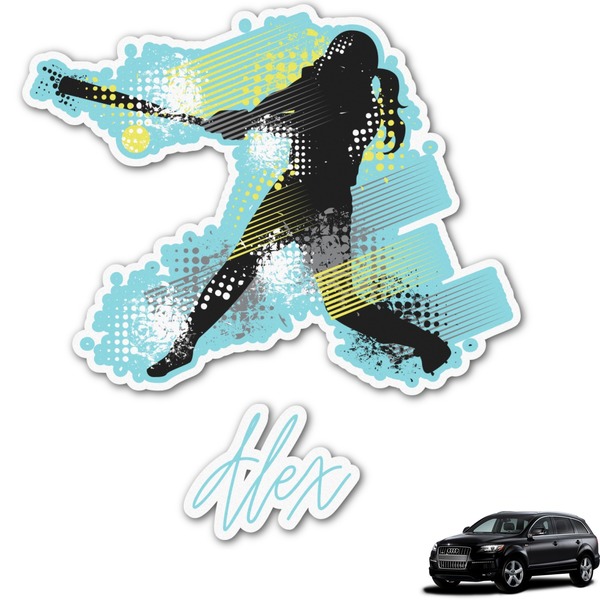 Custom Softball Graphic Car Decal (Personalized)