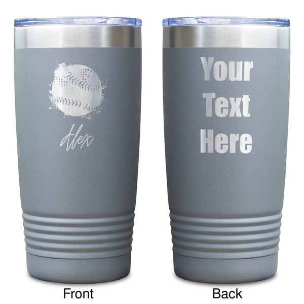 Softball Gray Polar Camel Tumbler - 20oz - Double Sided - Approval