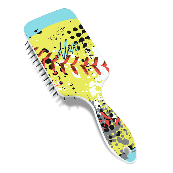 Softball Hair Brush - Angle View