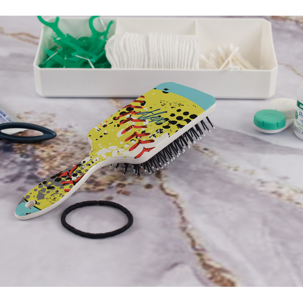 Softball Hair Brush - In Bathroom