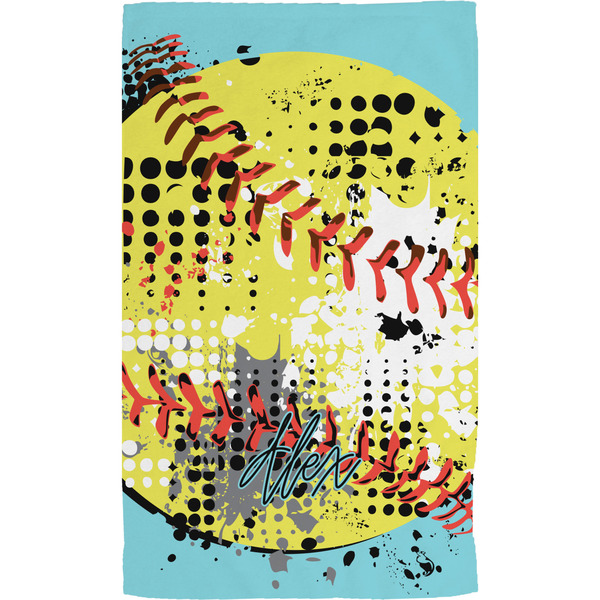 Softball Hand Towel (Personalized) Full