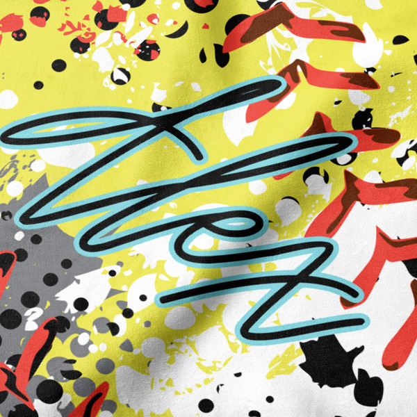 Softball Hooded Baby Towel- Detail Close Up