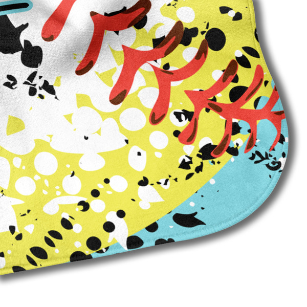 Softball Hooded Baby Towel- Detail Corner