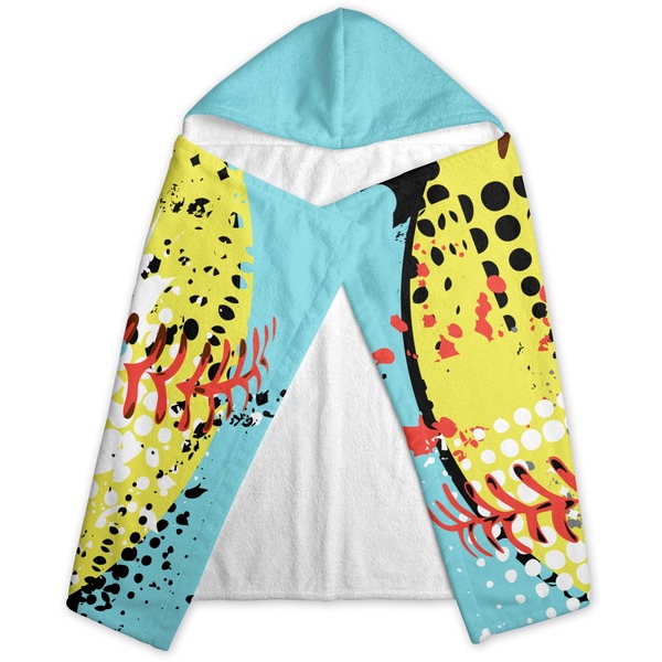 Softball Hooded Towel - Folded
