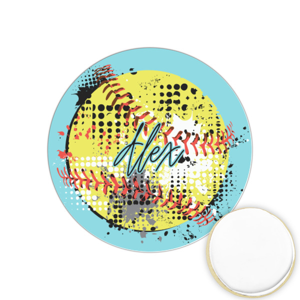 Custom Softball Printed Cookie Topper - 1.25" (Personalized)