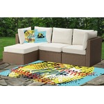 Softball Indoor / Outdoor Rug - Custom Size w/ Name or Text