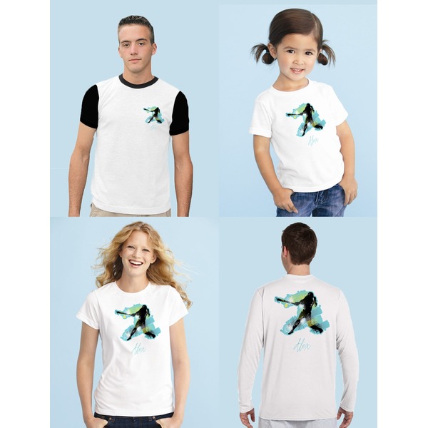 Softball Iron-On Sizing on Shirts