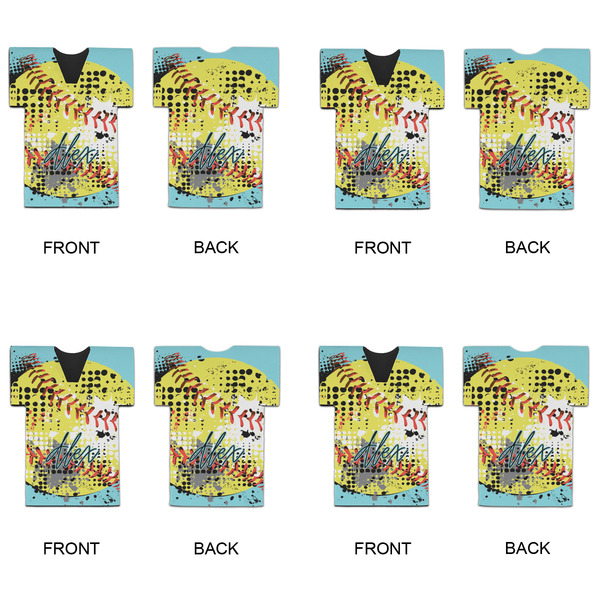 Softball Jersey Bottle Cooler - Set of 4 - APPROVAL