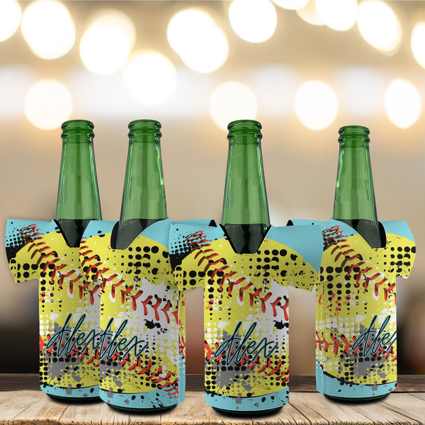 Softball Jersey Bottle Cooler - Set of 4 - LIFESTYLE