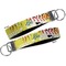Softball Key-chain - Metal and Nylon - Front and Back