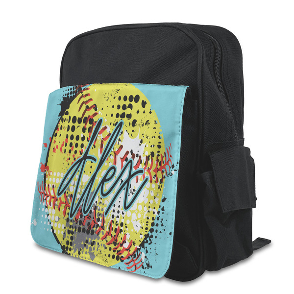 Custom Softball Preschool Backpack (Personalized)