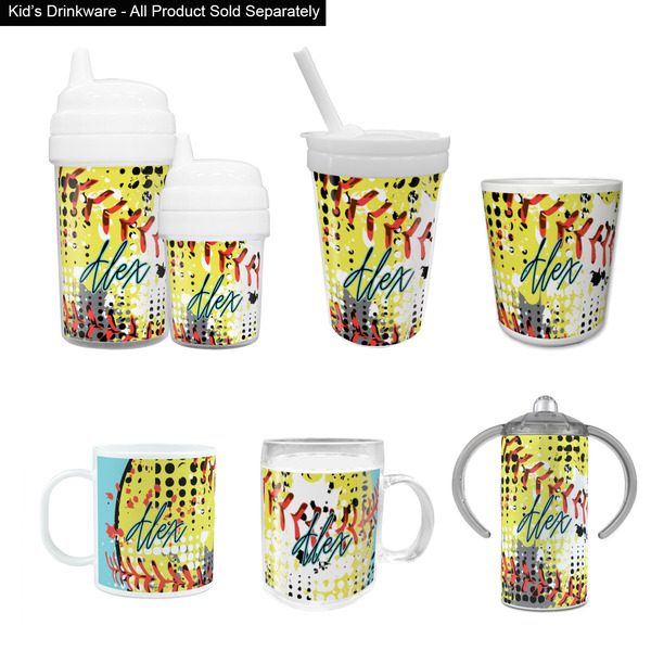 Softball Kid's Drinkware - Customized & Personalized