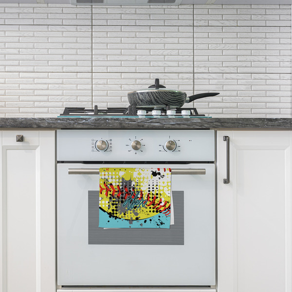 Softball Kitchen Towel - Poly Cotton - Lifestyle