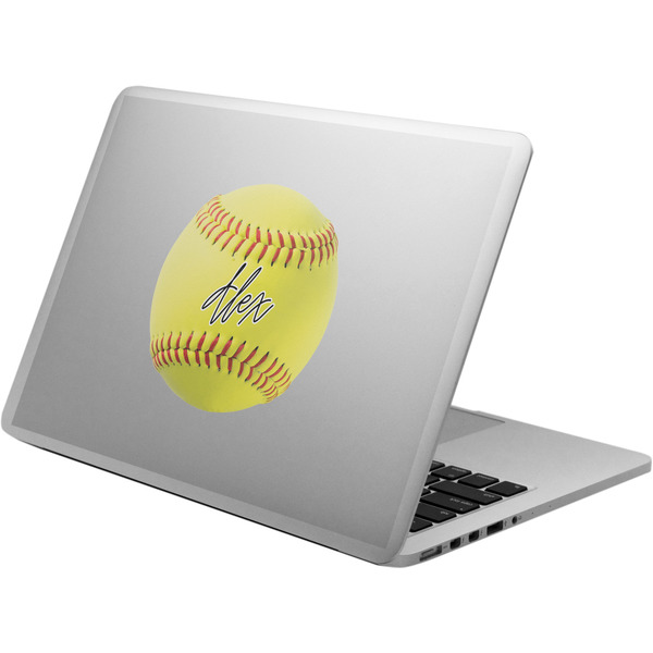 Custom Softball Laptop Decal (Personalized)