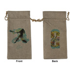 Softball Large Burlap Gift Bag - Front & Back (Personalized)