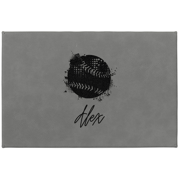 Softball Large Engraved Gift Box with Leather Lid - Approval