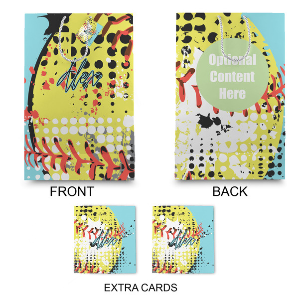 Softball Large Gift Bag - Approval