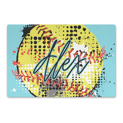 Softball Large Rectangle Car Magnet (Personalized)